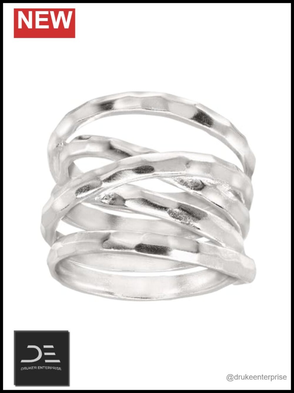 Sterling Silver Wrapped Band Ring Textured Stackable Ring Women's Jewelry